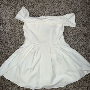 Elegant Off-Shoulder White Dress